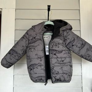 Carters gray winter dinosaur coat